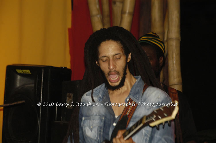 Julian Marley - Grammy Nominee & Son of the Legend Bob Marley - Live in Concert - Also featuring Ras Noble, Power Drill, Iron Head, & Robin Banks - Backing Band Roots Warrior, plus DJ Gemini @ One Love Reggae Concerts Series 09/10 @ Negril Escape Resort & Spa, February 2, 2010, One Love Drive, West End, Negril, Westmoreland, Jamaica W.I. - Photographs by Net2Market.com - Barry J. Hough Sr, Photographer/Photojournalist - The Negril Travel Guide - Negril's and Jamaica's Number One Concert Photography Web Site with over 40,000 Jamaican Concert photographs Published -  Negril Travel Guide, Negril Jamaica WI - http://www.negriltravelguide.com - info@negriltravelguide.com...!