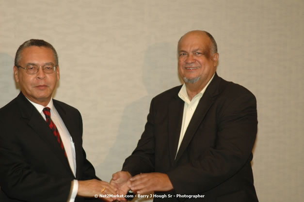 Red Cap Porters Awards - Minister of Tourism, Hon. Edmund Bartlett - Director of Tourism, Basil Smith - Friday, December 14, 2007 - Holiday Inn Sunspree, Montego Bay, Jamaica W.I. - Photographs by Net2Market.com - Barry J. Hough Sr, Photographer - Negril Travel Guide, Negril Jamaica WI - http://www.negriltravelguide.com - info@negriltravelguide.com...!