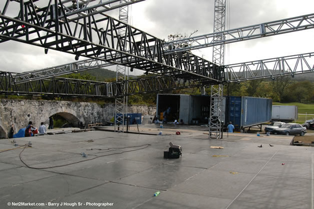 The Aqueduct Venue Under Construction - Saturday, January 20th - 10th Anniversary - Air Jamaica Jazz & Blues Festival 2007 - The Art of Music - Tuesday, January 23 - Saturday, January 27, 2007, The Aqueduct on Rose Hall, Montego Bay, Jamaica - Negril Travel Guide, Negril Jamaica WI - http://www.negriltravelguide.com - info@negriltravelguide.com...!