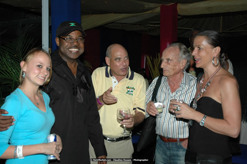 The Hon. Orette Bruce Goldwin, M.P., Prime Minister of Jamaica, Minister of Tourism, Hon. Edmund Bartlett, and Director of Tourism, Basil Smith at the Air Jamaica Jazz and Blues Festival 2008 The Art of Music - Thrusday, January 24, 2008 - Air Jamaica Jazz & Blues 2008 The Art of Music venue at the Aqaueduct on Rose Hall Resort & Counrty Club, Montego Bay, St. James, Jamaica W.I. - Thursday, January 24 - Saturday, January 26, 2008 - Photographs by Net2Market.com - Claudine Housen & Barry J. Hough Sr, Photographers - Negril Travel Guide, Negril Jamaica WI - http://www.negriltravelguide.com - info@negriltravelguide.com...!