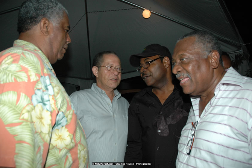 The Hon. Orette Bruce Goldwin, M.P., Prime Minister of Jamaica, Minister of Tourism, Hon. Edmund Bartlett, and Director of Tourism, Basil Smith at the Air Jamaica Jazz and Blues Festival 2008 The Art of Music - Thrusday, January 24, 2008 - Air Jamaica Jazz & Blues 2008 The Art of Music venue at the Aqaueduct on Rose Hall Resort & Counrty Club, Montego Bay, St. James, Jamaica W.I. - Thursday, January 24 - Saturday, January 26, 2008 - Photographs by Net2Market.com - Claudine Housen & Barry J. Hough Sr, Photographers - Negril Travel Guide, Negril Jamaica WI - http://www.negriltravelguide.com - info@negriltravelguide.com...!