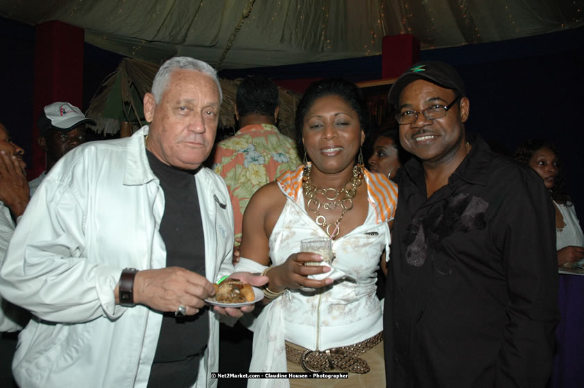 The Hon. Orette Bruce Goldwin, M.P., Prime Minister of Jamaica, Minister of Tourism, Hon. Edmund Bartlett, and Director of Tourism, Basil Smith at the Air Jamaica Jazz and Blues Festival 2008 The Art of Music - Thrusday, January 24, 2008 - Air Jamaica Jazz & Blues 2008 The Art of Music venue at the Aqaueduct on Rose Hall Resort & Counrty Club, Montego Bay, St. James, Jamaica W.I. - Thursday, January 24 - Saturday, January 26, 2008 - Photographs by Net2Market.com - Claudine Housen & Barry J. Hough Sr, Photographers - Negril Travel Guide, Negril Jamaica WI - http://www.negriltravelguide.com - info@negriltravelguide.com...!