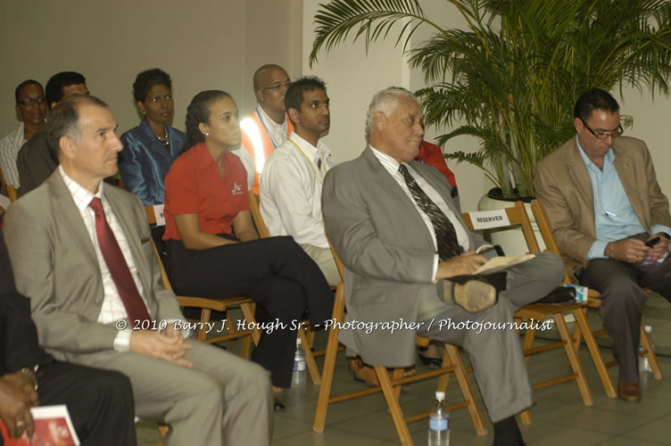 Jamaica Air Shuttle Launch @ MBJ Airports Limited, Wednesday, January 20, 2010, Sangster International Airport, Montego Bay, St. James, Jamaica W.I. - Photographs by Net2Market.com - Barry J. Hough Sr, Photographer/Photojournalist - The Negril Travel Guide - Negril's and Jamaica's Number One Concert Photography Web Site with over 40,000 Jamaican Concert photographs Published -  Negril Travel Guide, Negril Jamaica WI - http://www.negriltravelguide.com - info@negriltravelguide.com...!