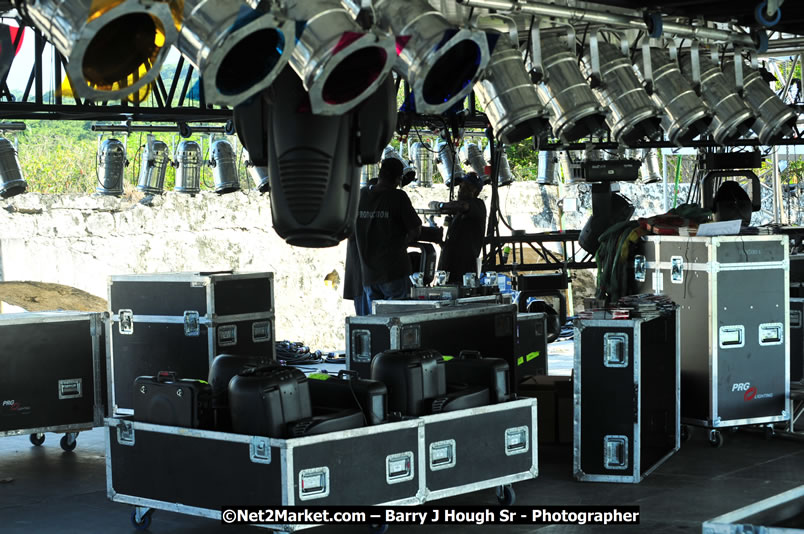 Preparations at the Venue - Jamaica Jazz and Blues Festival 2009, Thursday, January 15, 2009 - Venue at the Aqueduct on Rose Hall Resort &amp; Country Club, Montego Bay, Jamaica - Thursday, January 22 - Saturday, January 24, 2009 - Photographs by Net2Market.com - Barry J. Hough Sr, Photographer/Photojournalist - Negril Travel Guide, Negril Jamaica WI - http://www.negriltravelguide.com - info@negriltravelguide.com...!