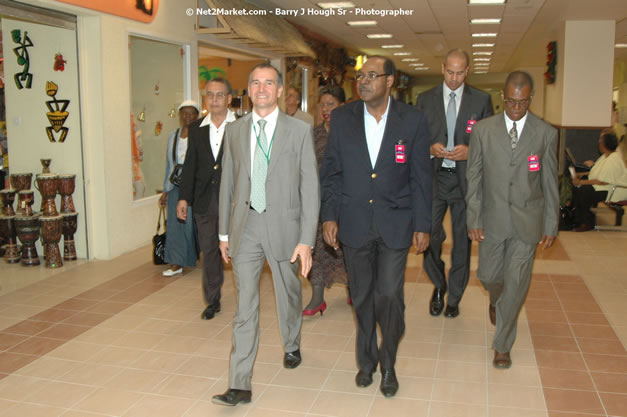 Minister of Tourism, Hon. Edmund Bartlett - Director of Tourism, Basil Smith, and Mayor of Montego Bay, Councillor Charles Sinclair Launch of Winter Tourism Season at Sangster International Airport, Saturday, December 15, 2007 - Sangster International Airport - MBJ Airports Limited, Montego Bay, Jamaica W.I. - Photographs by Net2Market.com - Barry J. Hough Sr, Photographer - Negril Travel Guide, Negril Jamaica WI - http://www.negriltravelguide.com - info@negriltravelguide.com...!