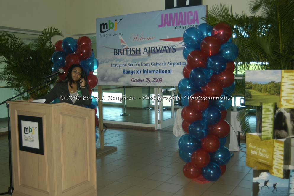  British Airways Inaugurates New Scheduled Service from London Gatwick Airport to Sangster International Airport, Montego Bay, Jamaica, Thursday, October 29, 2009 - Photographs by Barry J. Hough Sr. Photojournalist/Photograper - Photographs taken with a Nikon D70, D100, or D300 - Negril Travel Guide, Negril Jamaica WI - http://www.negriltravelguide.com - info@negriltravelguide.com...!