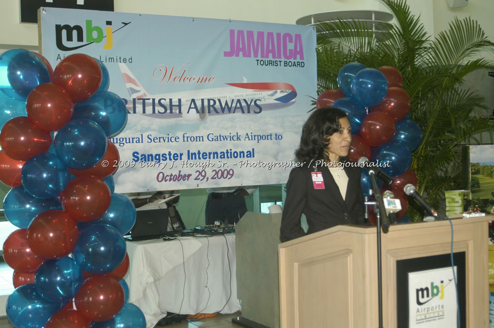  British Airways Inaugurates New Scheduled Service from London Gatwick Airport to Sangster International Airport, Montego Bay, Jamaica, Thursday, October 29, 2009 - Photographs by Barry J. Hough Sr. Photojournalist/Photograper - Photographs taken with a Nikon D70, D100, or D300 - Negril Travel Guide, Negril Jamaica WI - http://www.negriltravelguide.com - info@negriltravelguide.com...!