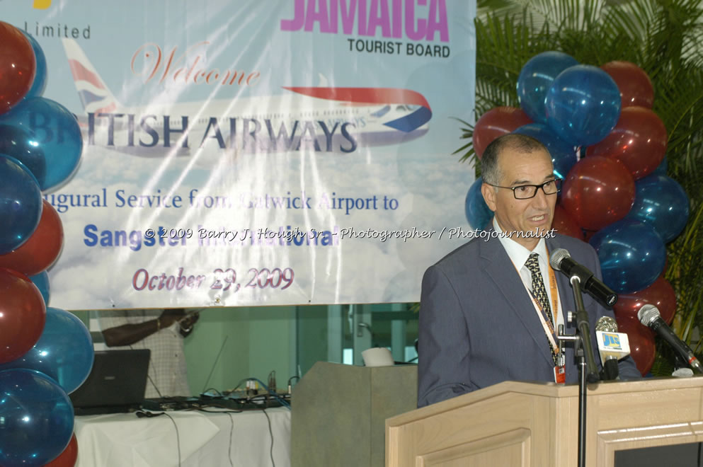  British Airways Inaugurates New Scheduled Service from London Gatwick Airport to Sangster International Airport, Montego Bay, Jamaica, Thursday, October 29, 2009 - Photographs by Barry J. Hough Sr. Photojournalist/Photograper - Photographs taken with a Nikon D70, D100, or D300 - Negril Travel Guide, Negril Jamaica WI - http://www.negriltravelguide.com - info@negriltravelguide.com...!