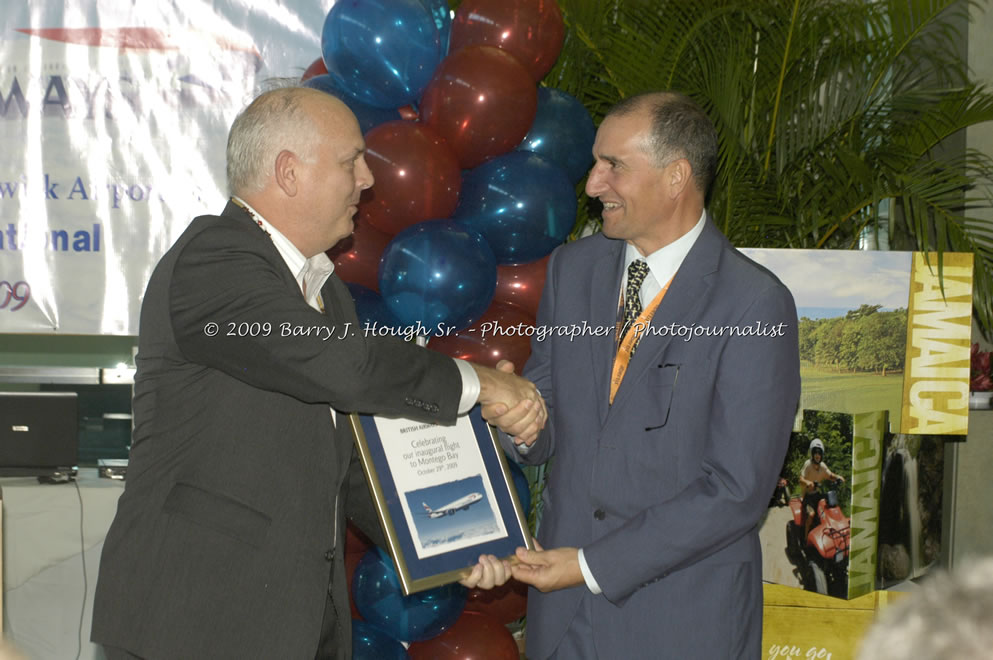  British Airways Inaugurates New Scheduled Service from London Gatwick Airport to Sangster International Airport, Montego Bay, Jamaica, Thursday, October 29, 2009 - Photographs by Barry J. Hough Sr. Photojournalist/Photograper - Photographs taken with a Nikon D70, D100, or D300 - Negril Travel Guide, Negril Jamaica WI - http://www.negriltravelguide.com - info@negriltravelguide.com...!