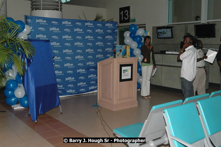 JetBue Airways' Inaugural Air Service between Sangster International Airport, Montego Bay and John F. Kennedy Airport, New York at MBJ Airports Sangster International Airport, Montego Bay, St. James, Jamaica - Thursday, May 21, 2009 - Photographs by Net2Market.com - Barry J. Hough Sr, Photographer/Photojournalist - Negril Travel Guide, Negril Jamaica WI - http://www.negriltravelguide.com - info@negriltravelguide.com...!