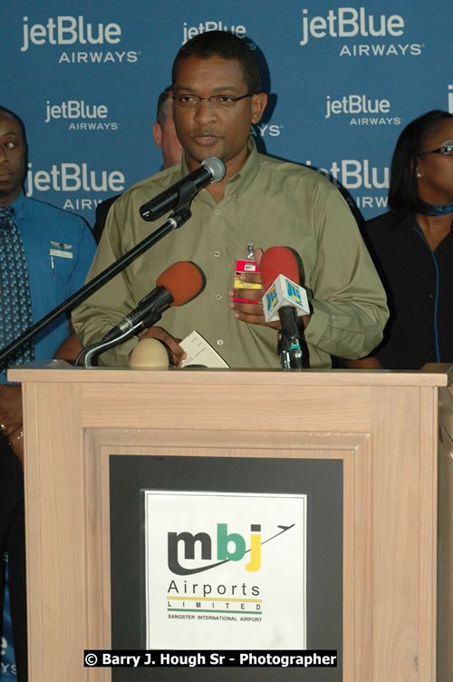 JetBue Airways' Inaugural Air Service between Sangster International Airport, Montego Bay and John F. Kennedy Airport, New York at MBJ Airports Sangster International Airport, Montego Bay, St. James, Jamaica - Thursday, May 21, 2009 - Photographs by Net2Market.com - Barry J. Hough Sr, Photographer/Photojournalist - Negril Travel Guide, Negril Jamaica WI - http://www.negriltravelguide.com - info@negriltravelguide.com...!