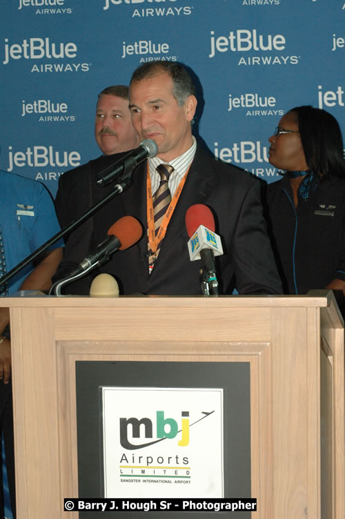 JetBue Airways' Inaugural Air Service between Sangster International Airport, Montego Bay and John F. Kennedy Airport, New York at MBJ Airports Sangster International Airport, Montego Bay, St. James, Jamaica - Thursday, May 21, 2009 - Photographs by Net2Market.com - Barry J. Hough Sr, Photographer/Photojournalist - Negril Travel Guide, Negril Jamaica WI - http://www.negriltravelguide.com - info@negriltravelguide.com...!