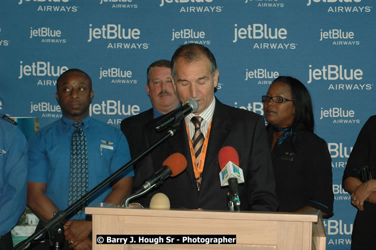 JetBue Airways' Inaugural Air Service between Sangster International Airport, Montego Bay and John F. Kennedy Airport, New York at MBJ Airports Sangster International Airport, Montego Bay, St. James, Jamaica - Thursday, May 21, 2009 - Photographs by Net2Market.com - Barry J. Hough Sr, Photographer/Photojournalist - Negril Travel Guide, Negril Jamaica WI - http://www.negriltravelguide.com - info@negriltravelguide.com...!