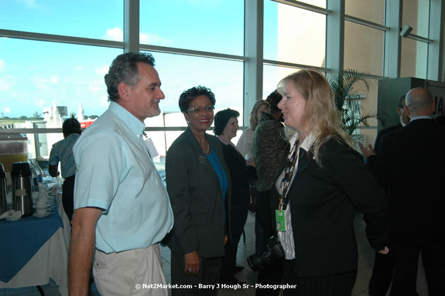 MBJ Airports Limited Welcomes WestJet Airlines - Inaugural Scheduled Service From Toronto Pearsons International Airport - Monday, December 10, 2007 - Sangster International Airport - MBJ Airports Limited, Montego Bay, Jamaica W.I. - Photographs by Net2Market.com - Barry J. Hough Sr, Photographer - Negril Travel Guide, Negril Jamaica WI - http://www.negriltravelguide.com - info@negriltravelguide.com...!