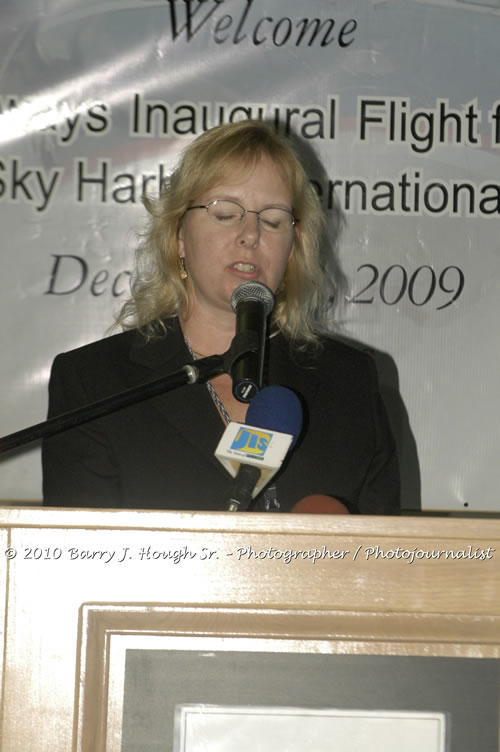 US Airways Inaugurtes New Service from Phoenix Sky Harbor International Airport to Sangster International Airport, Friday, December 18, 2009, Sangster International Airport, Montego Bay, St. James, Jamaica W.I. - Photographs by Net2Market.com - Barry J. Hough Sr, Photographer/Photojournalist - The Negril Travel Guide - Negril's and Jamaica's Number One Concert Photography Web Site with over 40,000 Jamaican Concert photographs Published -  Negril Travel Guide, Negril Jamaica WI - http://www.negriltravelguide.com - info@negriltravelguide.com...!