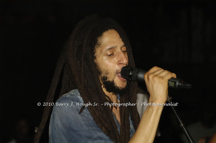 Julian Marley - Grammy Nominee & Son of the Legend Bob Marley - Live in Concert - Also featuring Ras Noble, Power Drill, Iron Head, & Robin Banks - Backing Band Roots Warrior, plus DJ Gemini @ One Love Reggae Concerts Series 09/10 @ Negril Escape Resort & Spa, February 2, 2010, One Love Drive, West End, Negril, Westmoreland, Jamaica W.I. - Photographs by Net2Market.com - Barry J. Hough Sr, Photographer/Photojournalist - The Negril Travel Guide - Negril's and Jamaica's Number One Concert Photography Web Site with over 40,000 Jamaican Concert photographs Published -  Negril Travel Guide, Negril Jamaica WI - http://www.negriltravelguide.com - info@negriltravelguide.com...!