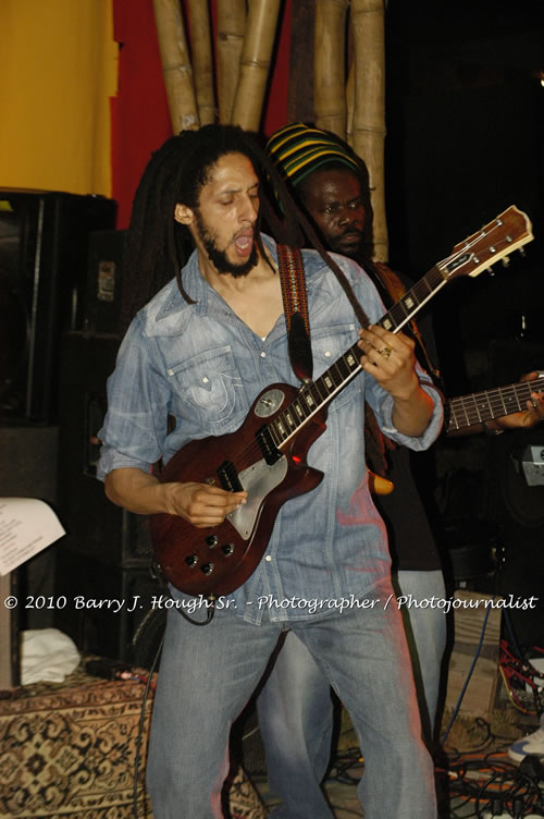 Julian Marley - Grammy Nominee & Son of the Legend Bob Marley - Live in Concert - Also featuring Ras Noble, Power Drill, Iron Head, & Robin Banks - Backing Band Roots Warrior, plus DJ Gemini @ One Love Reggae Concerts Series 09/10 @ Negril Escape Resort & Spa, February 2, 2010, One Love Drive, West End, Negril, Westmoreland, Jamaica W.I. - Photographs by Net2Market.com - Barry J. Hough Sr, Photographer/Photojournalist - The Negril Travel Guide - Negril's and Jamaica's Number One Concert Photography Web Site with over 40,000 Jamaican Concert photographs Published -  Negril Travel Guide, Negril Jamaica WI - http://www.negriltravelguide.com - info@negriltravelguide.com...!