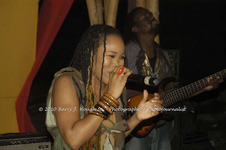 Queen Ifrica - Live In Concert - One Love Reggae Concert Series 09/10 @ Negril Escape Resort and Spa, January 5, 2010, One Love Drive, West End, Negril, Westmoreland, Jamaica W.I. - Photographs by Net2Market.com - Barry J. Hough Sr, Photographer/Photojournalist - Negril Travel Guide, Negril Jamaica WI - http://www.negriltravelguide.com - info@negriltravelguide.com...!