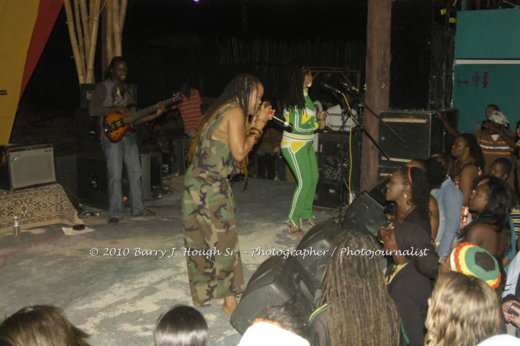 Queen Ifrica - Live In Concert - One Love Reggae Concert Series 09/10 @ Negril Escape Resort and Spa, January 5, 2010, One Love Drive, West End, Negril, Westmoreland, Jamaica W.I. - Photographs by Net2Market.com - Barry J. Hough Sr, Photographer/Photojournalist - Negril Travel Guide, Negril Jamaica WI - http://www.negriltravelguide.com - info@negriltravelguide.com...!