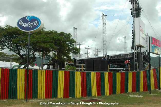 Venue Under Construction - Wednesday, July 18, 2007 - Red Stripe Reggae Sumfest at Catherine Hall, Montego Bay, St Jamaica, Jamaica W.I. - Negril Travel Guide.com, Negril Jamaica WI - http://www.negriltravelguide.com - info@negriltravelguide.com...!