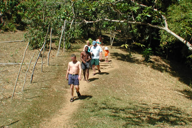 Riverwalk at   Mayfield Falls - Negril, Jamaica W.I. - Saturday, December 8, 2001 - Negril Travel Guide