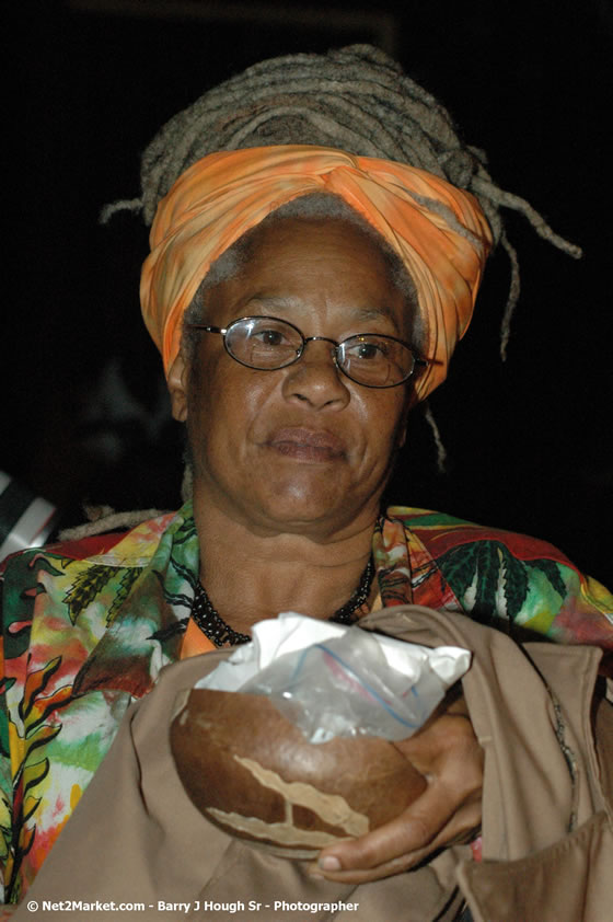 Cedella Booker - Bob Marley's Mother - Smile Jamaica, Nine Miles, St Anns, Jamaica - Saturday, February 10, 2007 - The Smile Jamaica Concert, a symbolic homecoming in Bob Marley's birthplace of Nine Miles - Negril Travel Guide, Negril Jamaica WI - http://www.negriltravelguide.com - info@negriltravelguide.com...!