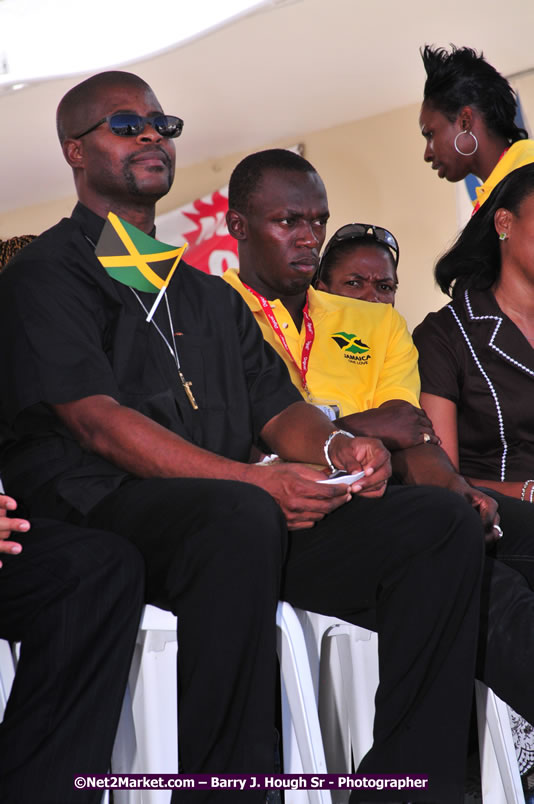 The City of Montego Bay Welcomes Our 2008 Olympians - Western Motorcade - Civic Ceremony - A Salute To Our Beijing Heros - Sam Sharpe Square, Montego Bay, Jamaica - Tuesday, October 7, 2008 - Photographs by Net2Market.com - Barry J. Hough Sr. Photojournalist/Photograper - Photographs taken with a Nikon D300 - Negril Travel Guide, Negril Jamaica WI - http://www.negriltravelguide.com - info@negriltravelguide.com...!